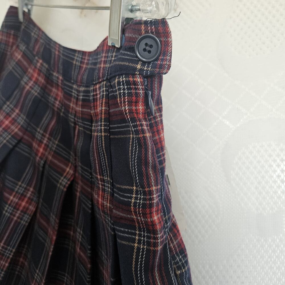 Y2K Large Dark Academia Plaid Pleated Mini Skirt Clueless Schoolgirl Preppy Fall - Picture 4 of 10
